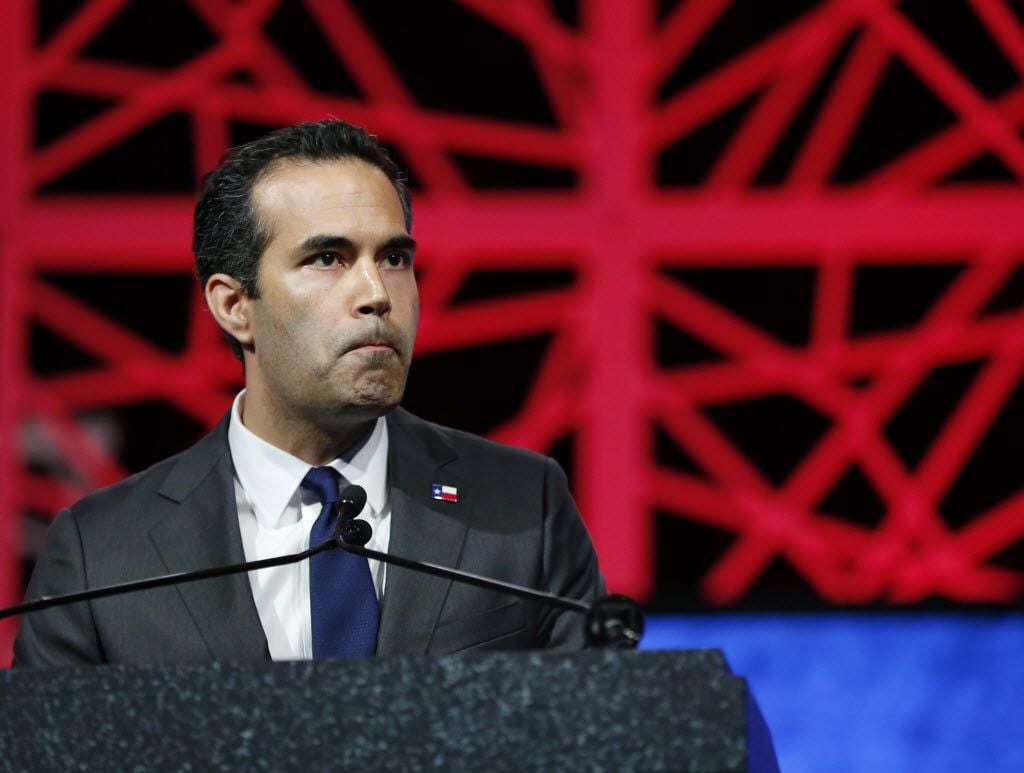 Texas Land Commissioner George P. Bush speaks during the 2016 Texas Republican Convention at...