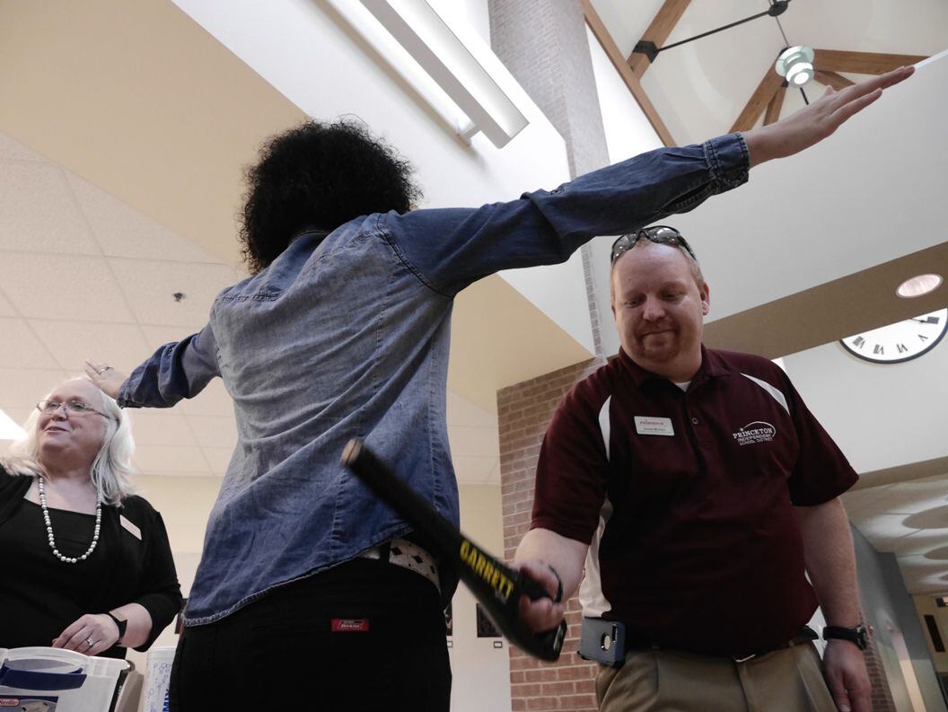 Students at Princeton High School were screened by a metal detector in 2019. Grand Prairie...