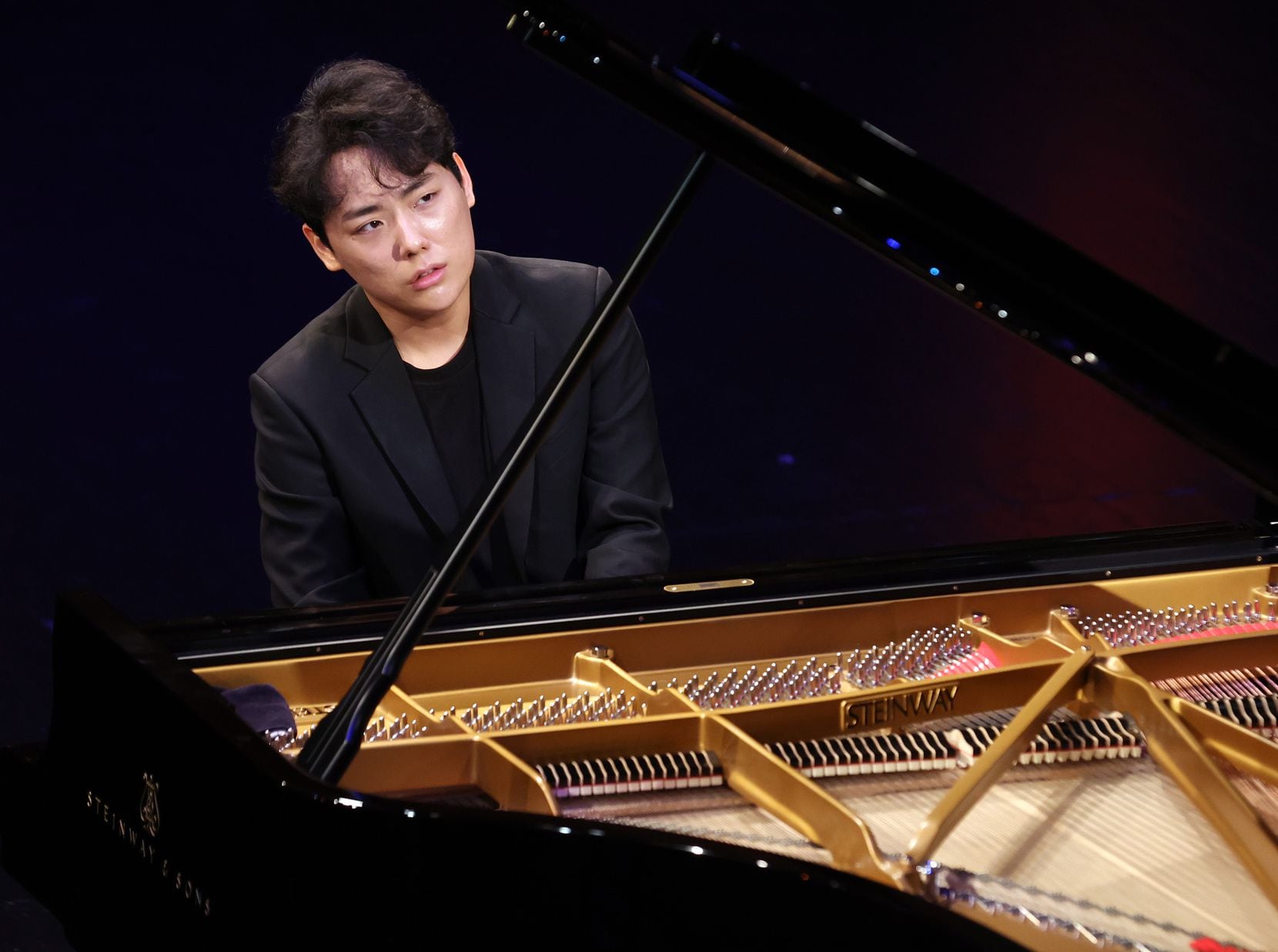 Pianist Changyong Shin performs in the semifinal round of the 2022 Van Cliburn International...