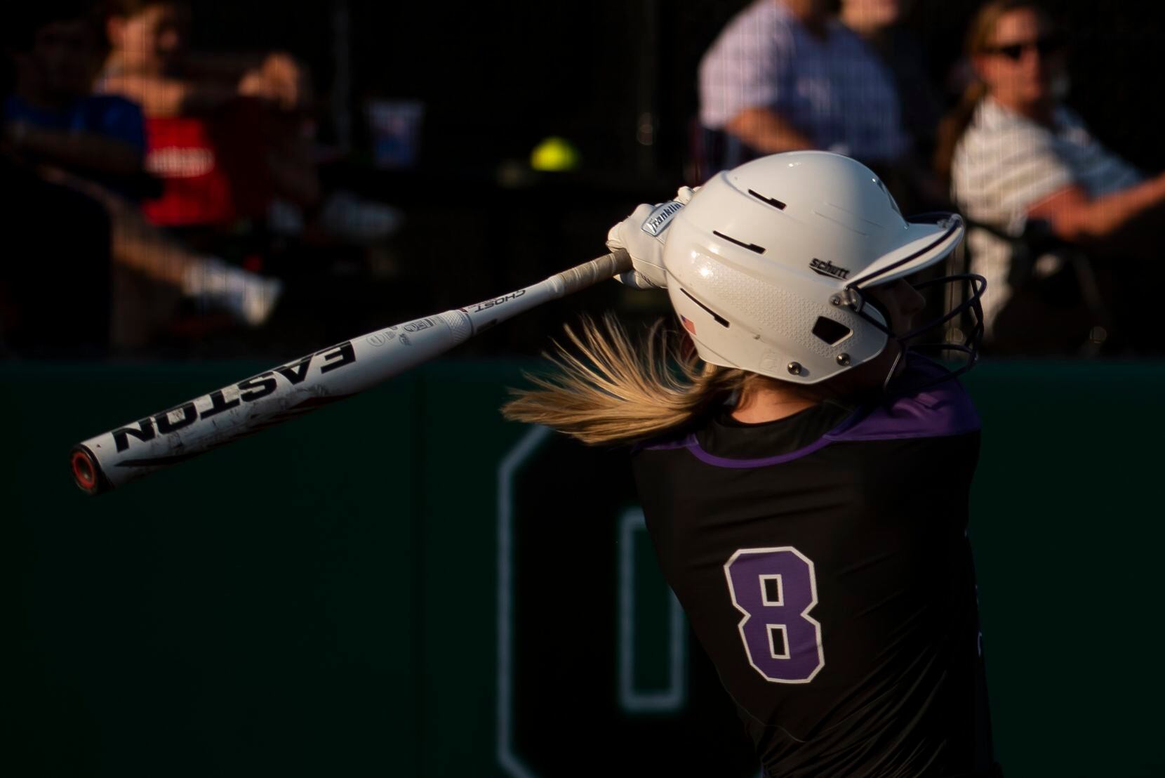 Timber Creek senior Kyndel McDaniel (8) swings at a pitch during Game One of the Class 6A...