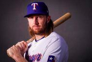 Texas Rangers infielder Davis Wendzel photographed at the team's training facility on...