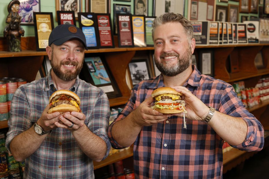 Brothers Christian (left) and Jonathan Gentry co-own Kincaid's Hamburgers with their mom.
