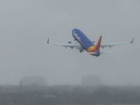 A Southwest Airlines plane takes off at the Dallas Love Field Airport on Wednesday, February...