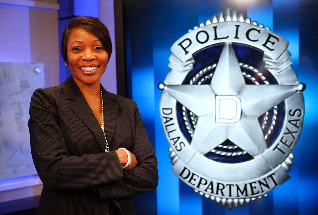 New Dallas Police Chief Renee Hall poses for a photograph at the City Hall in Dallas,...