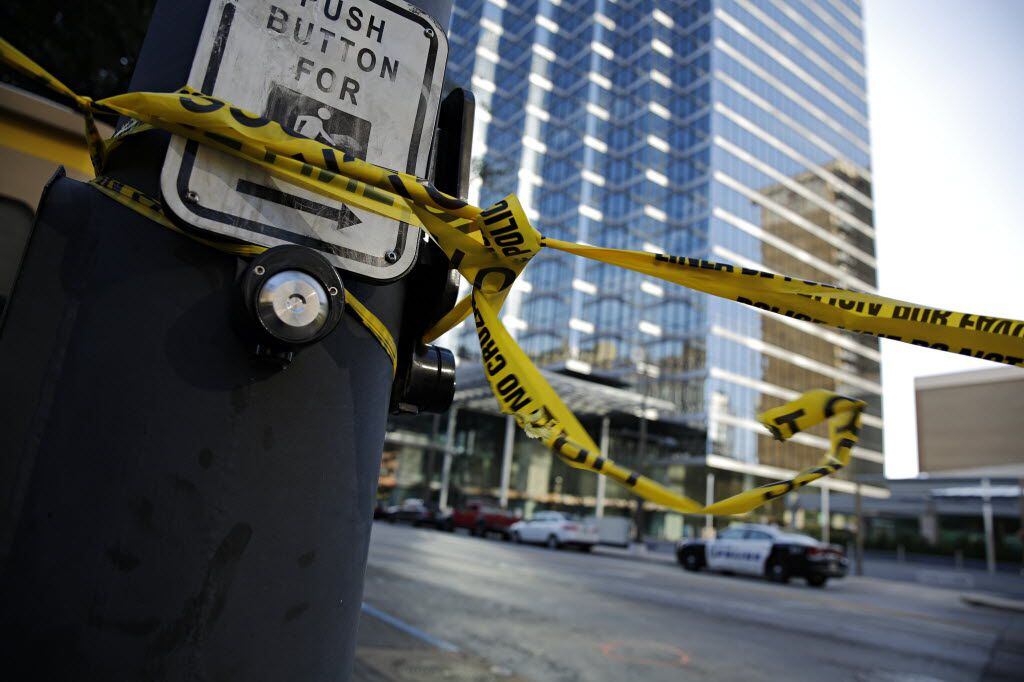 Areas of downtown Dallas were cordoned off for evidence-gathering after Thursday night's...