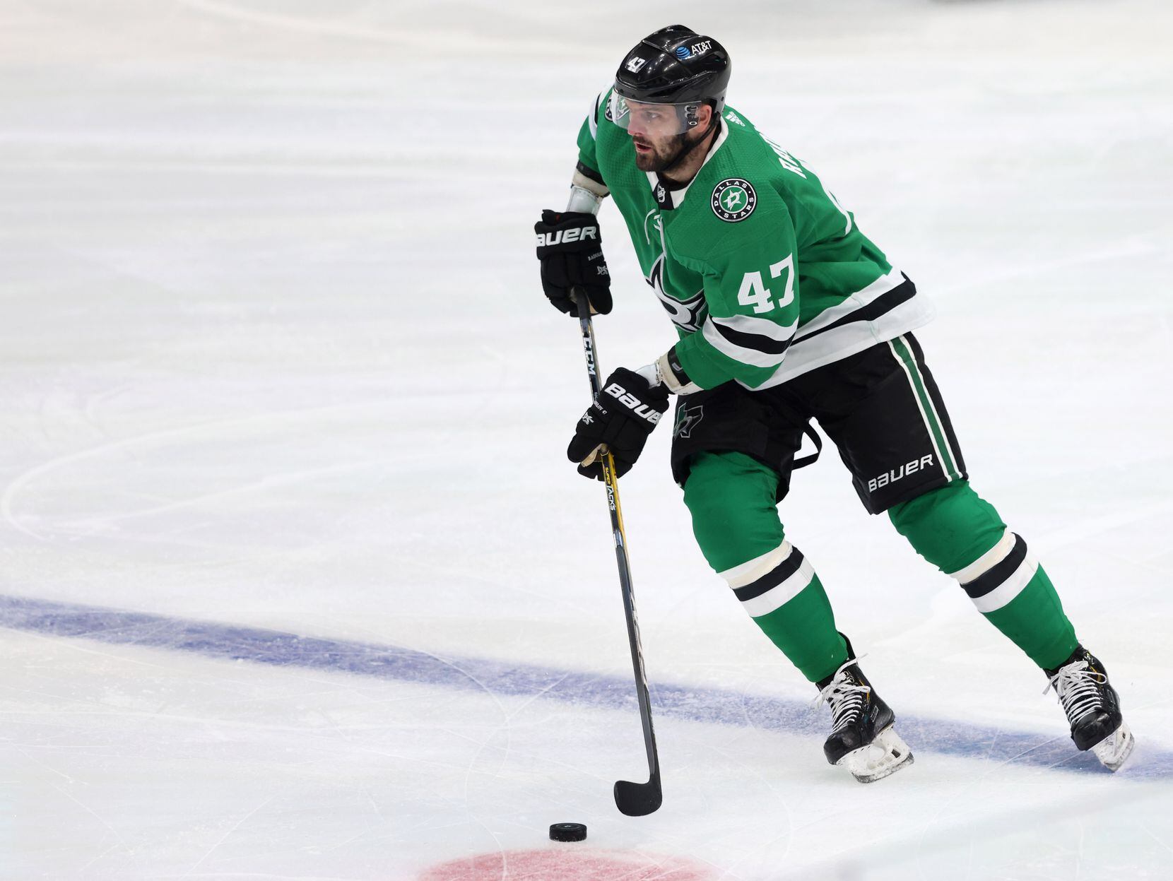 Dallas Stars right wing Alexander Radulov (47) brings the puck up in a game against the...