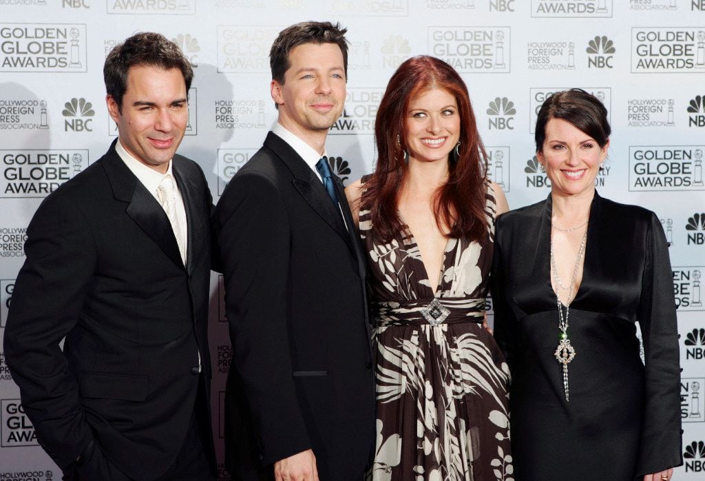 FILE - In this Jan. 16, 2006 file photo, cast members from the comedy series "Will & Grace,"...