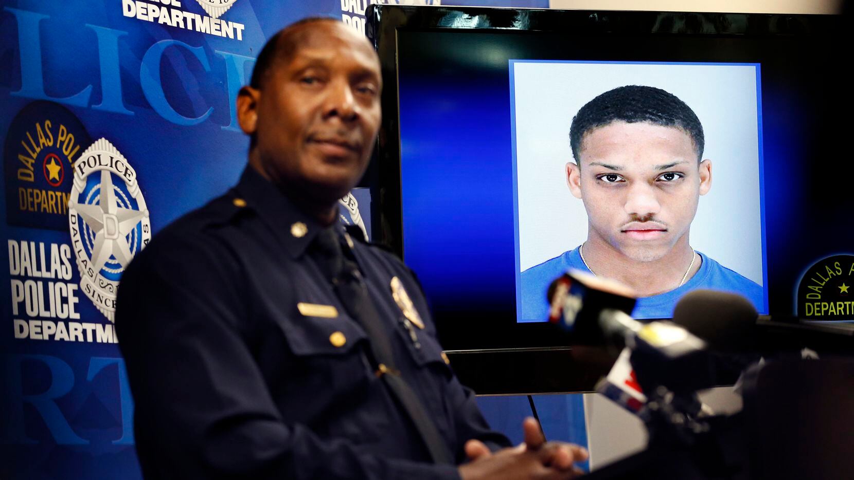 Dallas police commander Danny Williams talks during a 2019 news conference about the...