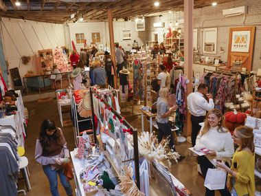 Holiday shoppers at the Mosaic Makers Collective.