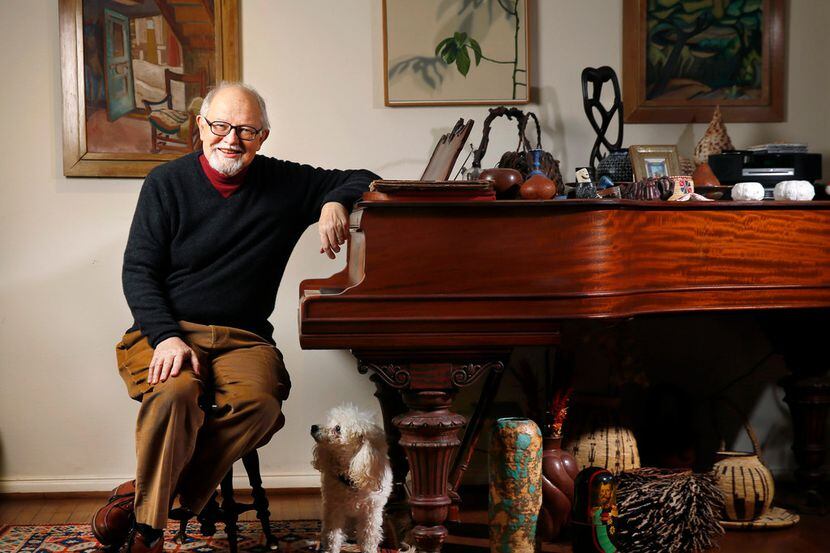Rick Brettell, art critic of The Dallas Morning News, is photographed at his Dallas home on...