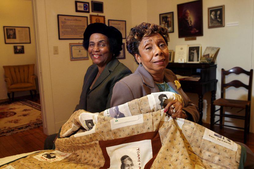 Bessie Moody (left), board member of Black Dallas Remembered Inc., and Dr. Mamie McKnight,...