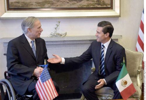  Texas Gov.Â Greg Abbott visited Mexico's President Enrique PeÃ±a Nieto on Tuesday at Los...
