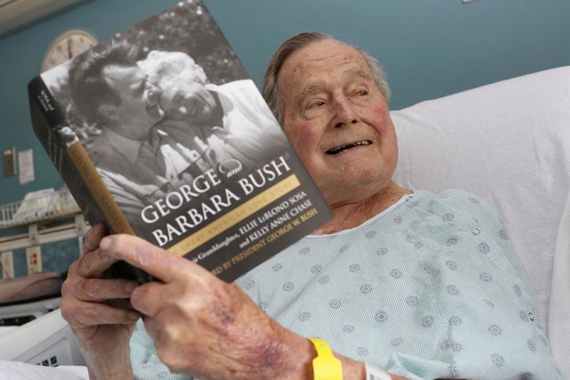 This file photo provided by Office of George H. W. Bush shows a photo of former President...