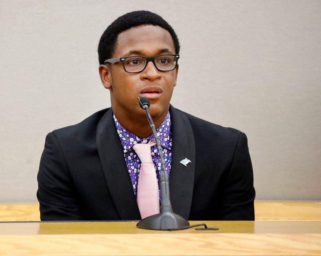 Botham Jean's brother, Brandt Jean, delivers his impact statement to Amber Guyger after her...