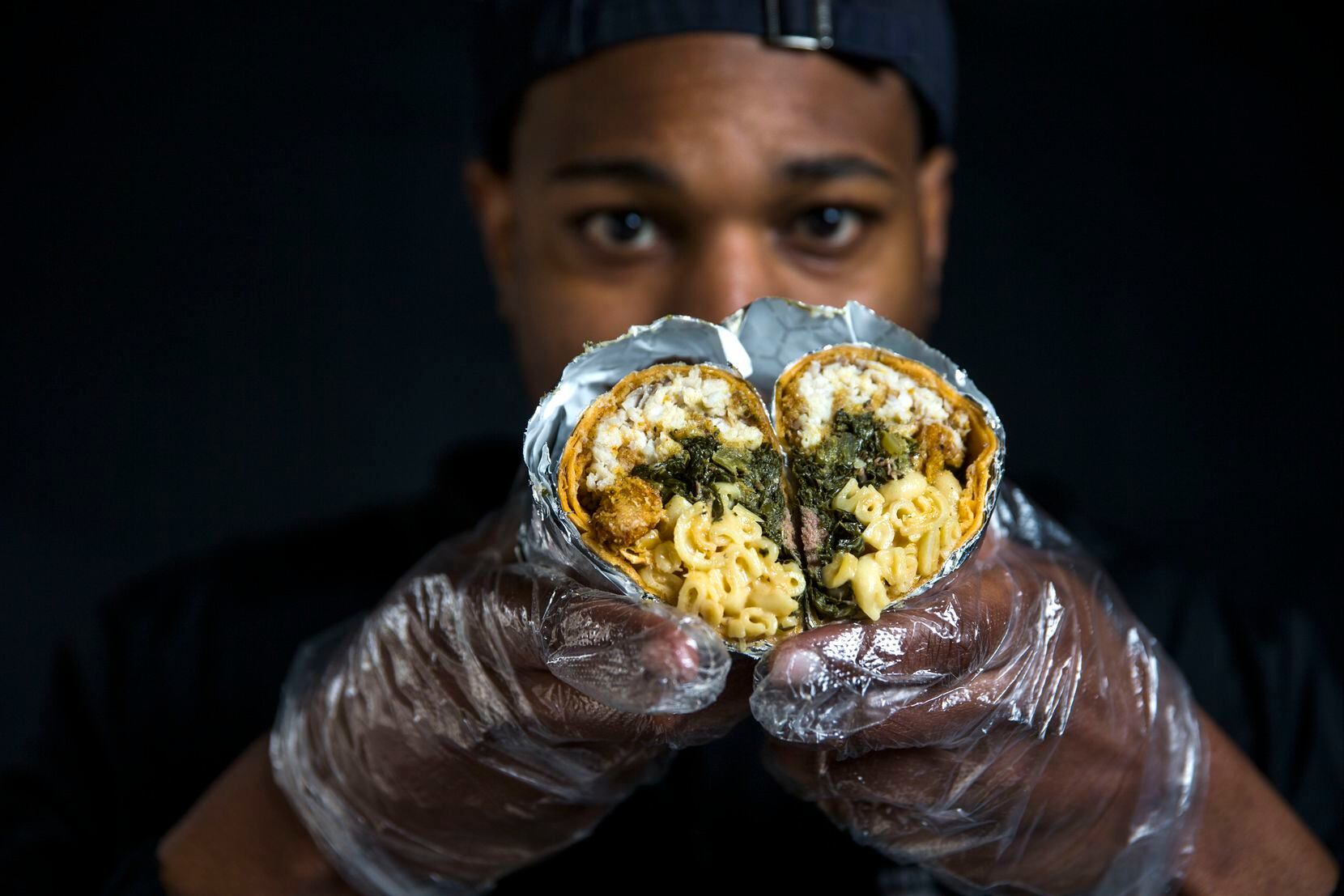 Jessie Washington, Brunchaholics owner and chef, is the creator of a truly monstrous soul food burrito. Food Network took notice.