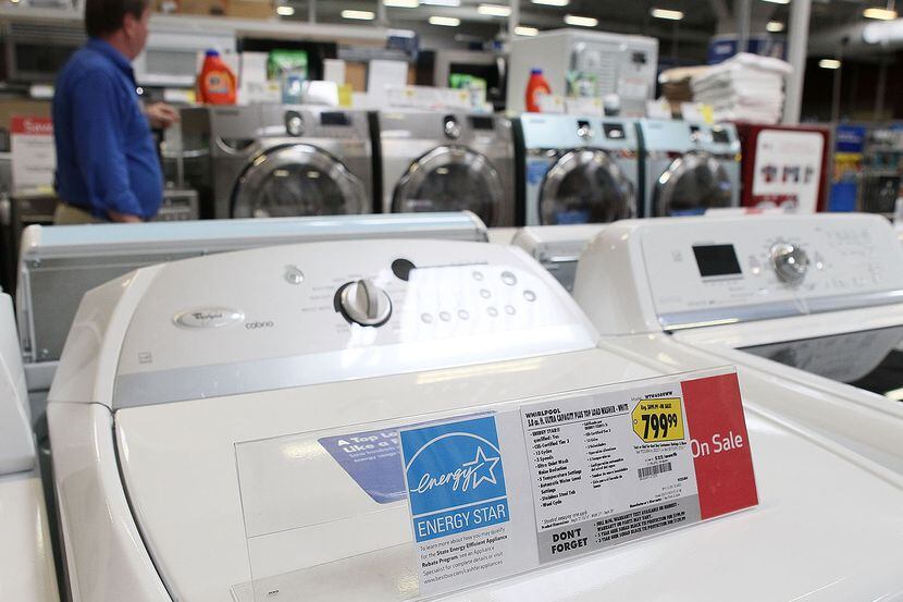Una lavadora con el sello de Energy Star. (Justin Sullivan/Getty Images)
