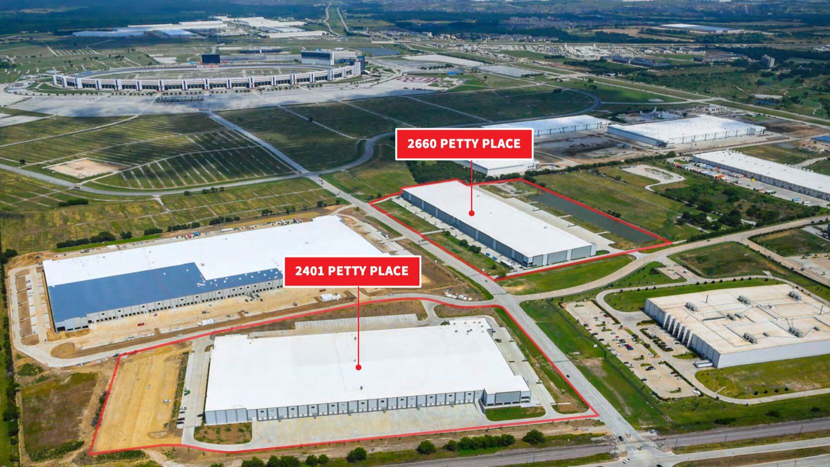 The two buildings on Petty Place are just west of the Texas Motor Speedway.