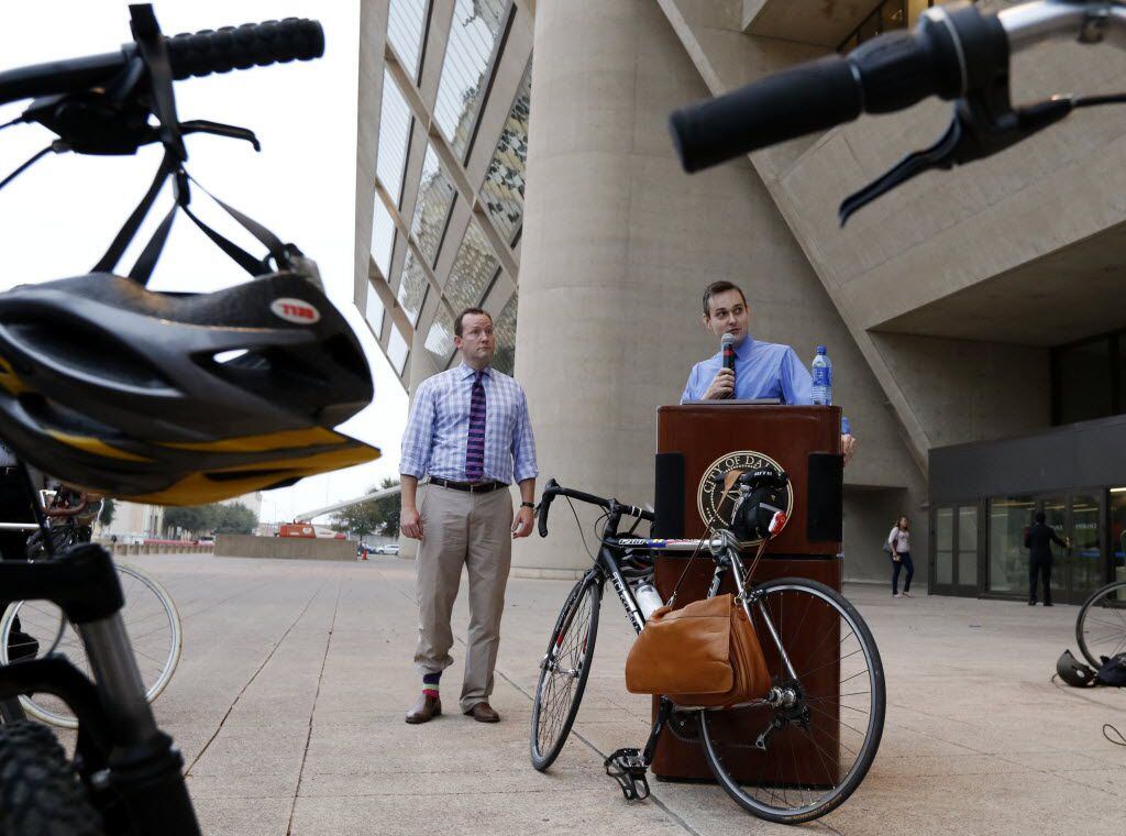 Dallas City Council members Philip Kingston (left) and Scott Griggs also received donations...