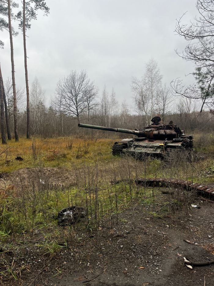A tank near Bakhmut in the Donbas region, Eastern Ukraine.