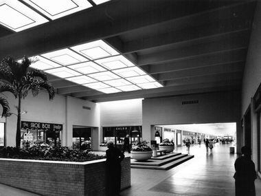 A 1960s photograph of the interior of NorthPark Center 