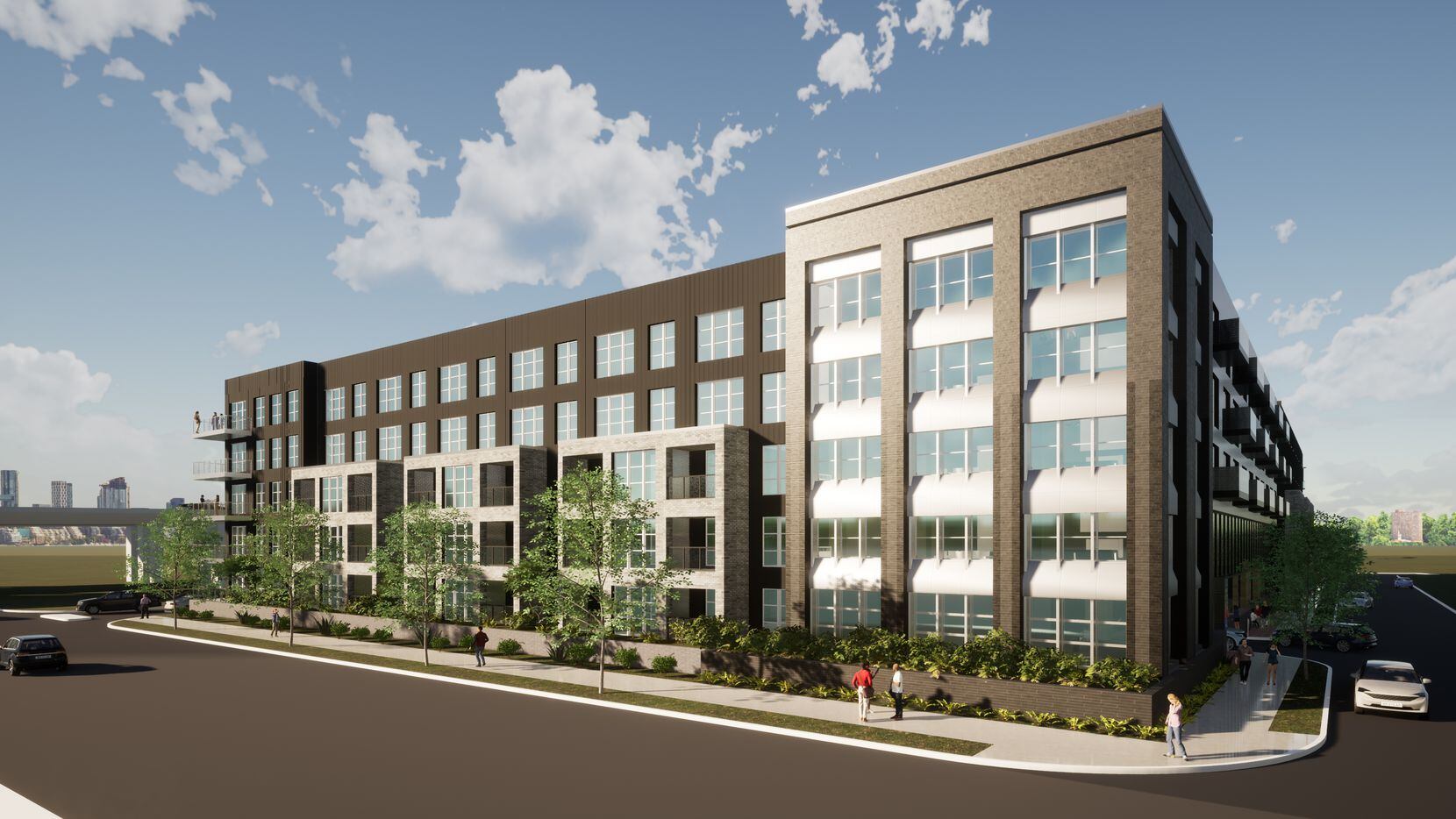 The Banyan Flats apartments are being built on Beckley Avenue near Interstate 30.
