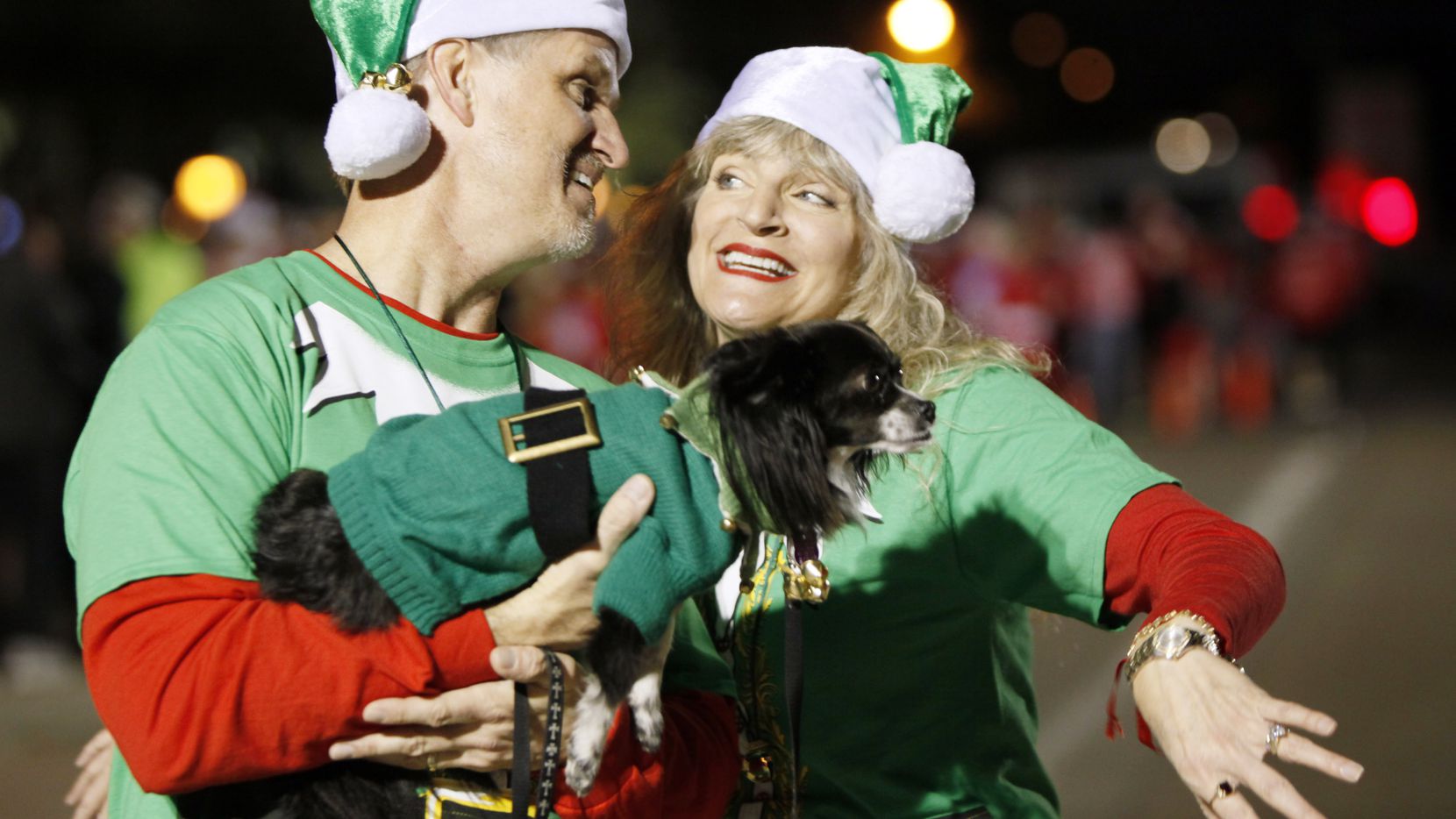 Dan and Karen Ambler danced with their Bendito at a previous Jingle Bell Run.