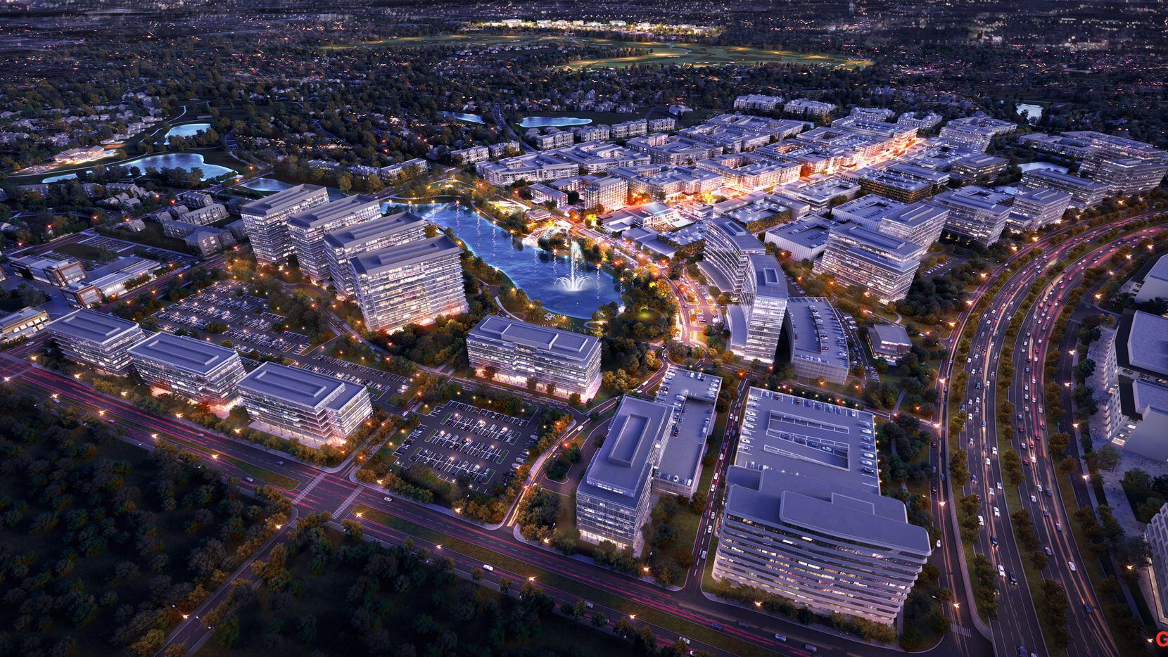 The 180-acre Fields West development is planned at the Dallas North Tollway and Panther...