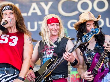 Poison Cherry performs during a celebration and groundbreaking for construction of a new...