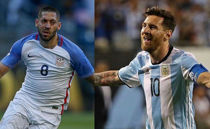 Clint Dempsey y Lionel Messi se enfrentarán este martes en Houston. Fotos GETTY IMAGES. 
