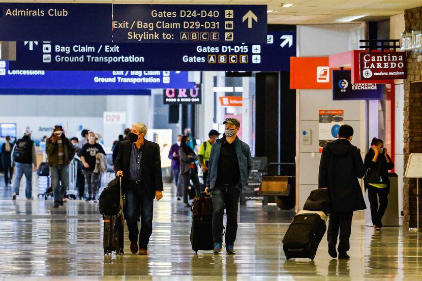 La terminal D en el Aeropuerto DFW que tuvo el segundo mejor tráfico de pasajeros de todo el...