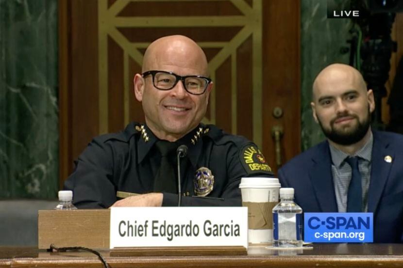 Dallas police Chief Eddie García testified Tuesday before the Senate Judiciary Committee in...