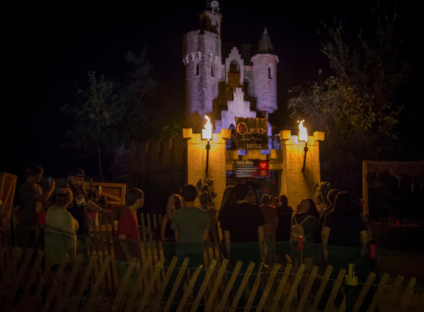Cursed Castle at Screams Halloween Theme Park in Waxahachie in 2019.