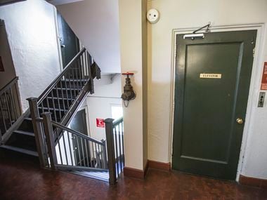 One of the elevators, which has been out of service for about a year, at the historic Maple...