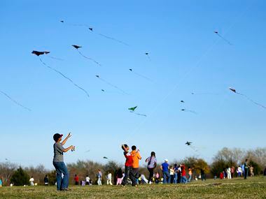 Kites take flight at the 11th annual Kite Flying Festival sponsored by Texas Instruments at...