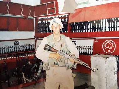 Brandon Friedman in Iraq during the war.