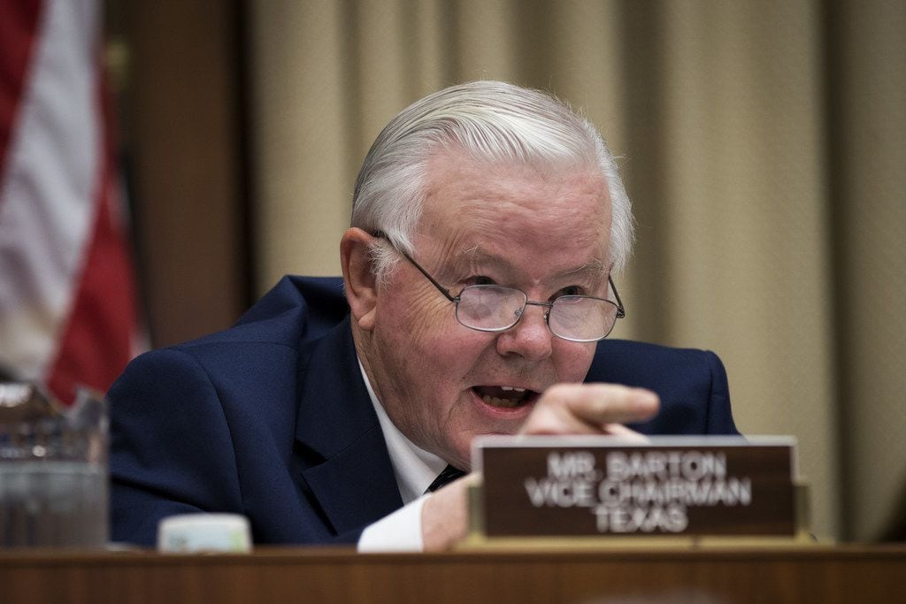 U.S. Rep. Joe Barton, R-Ennis, questions witnesses during a House Energy and Commerce...