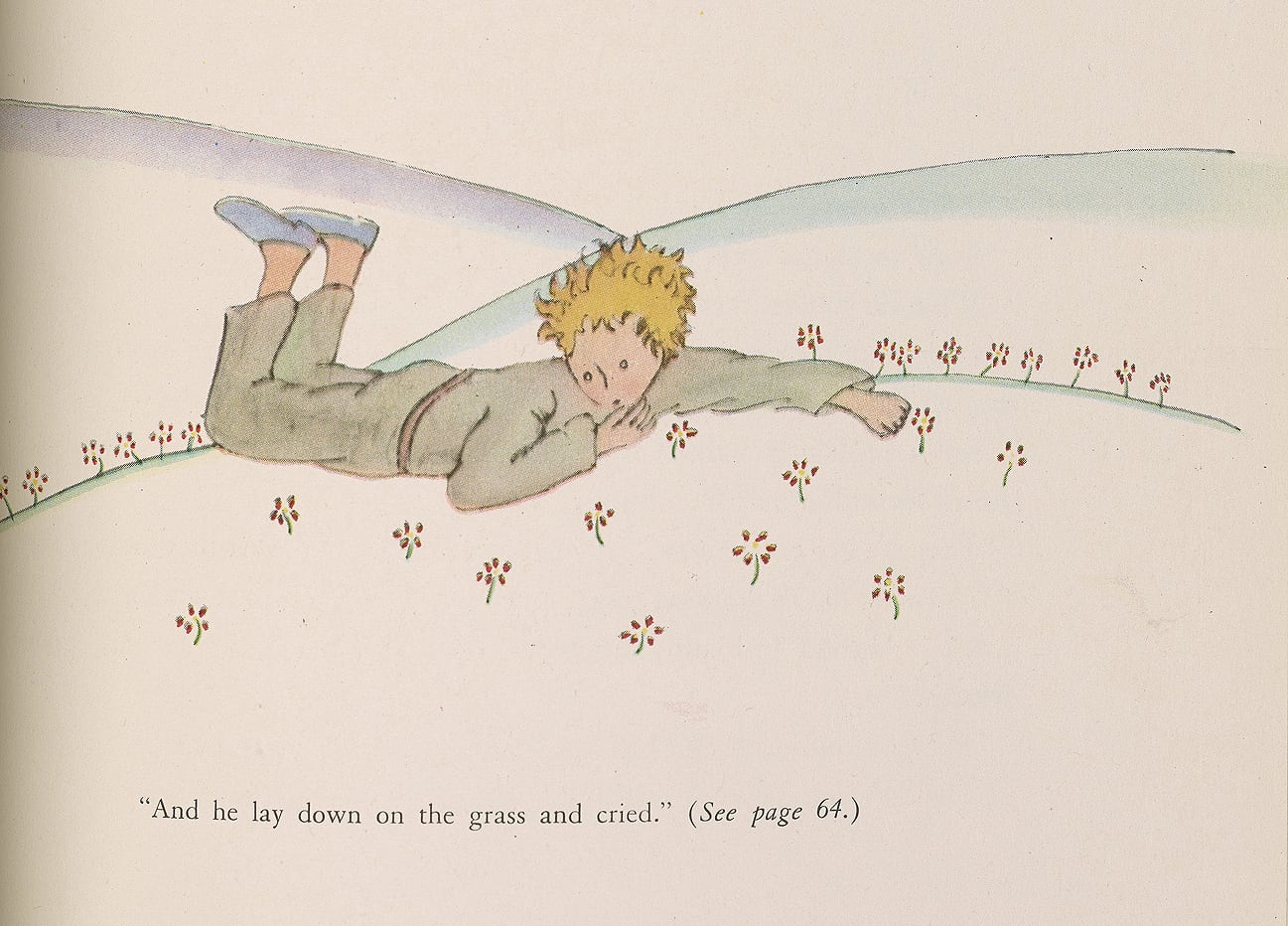 This undated photo provided by the Morgan Library and Museum shows a drawing from Antoine de Saint-Exupery's beloved childrens tale The Little Prince, which is the subject of a major exhibition at the Morgan Library and Museum in New York on the 70th anniversary of the books publication. (AP Photo/Morgan Library and Museum, Graham S. Haber) 01072014xARTSLIFE
