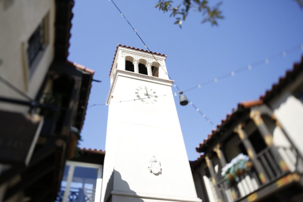 A clock tower of Highland Park Village in Dallas on February 27, 2014.  (Kye R. Lee/The...