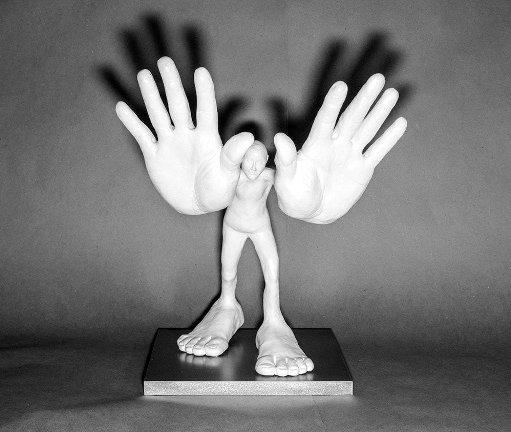 Nic Nicosia big hands, 2015, will appear at the 2018 Dallas Art Fair via Erin Cluley Gallery