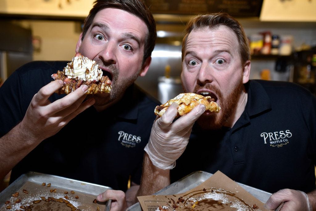 Co-owners Caleb Lewis, left, and his brother Bryan Lewis, of Press Waffle Co., will be on...