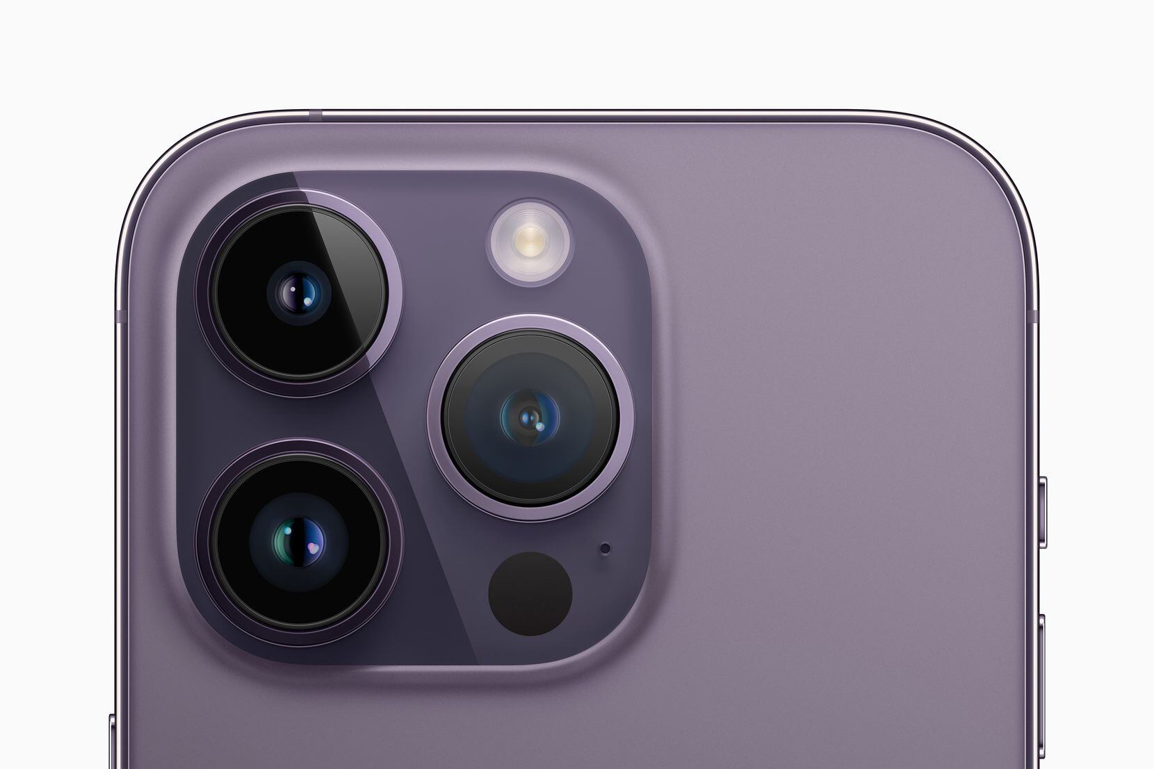 The main camera of the Apple iPhone 14 Pro has a 24-millimeter wide-angle lens with a...