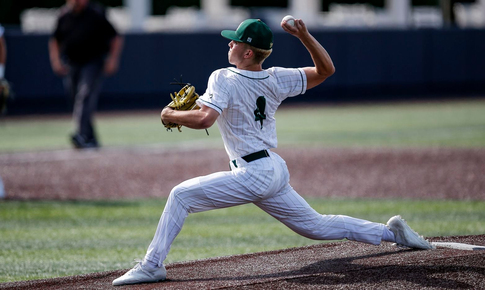 Birdville pitcher Mason Hardwick throws during the first inning of a high school Class 5A Region I  quarterfinal series against Mansfield Legacy at Dallas Baptist University, Thursday, May 20, 2021. (Brandon Wade/Special Contributor)