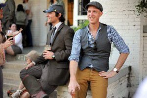  Jason Roberts, right, on the 2014 Tweed Ride, which he organized. (Alexandra Olivia/...