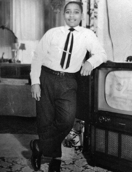 This photo provided by his family shows Emmett Till in Chicago, about six months before he...