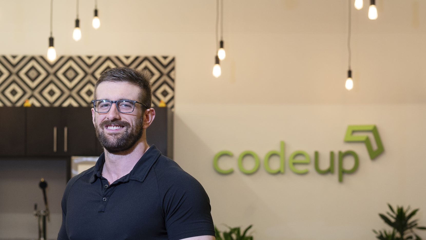 Kole Morgan, 32, one of the students at Codeup Dallas, inside their training center in downtown Dallas, on Wednesday, Feb. 10, 2021. Codeup Dallas is a 22 week program that offers training for students interested in a career in web development and data science, and matches their students with employers for full-time opportunities after graduation.
