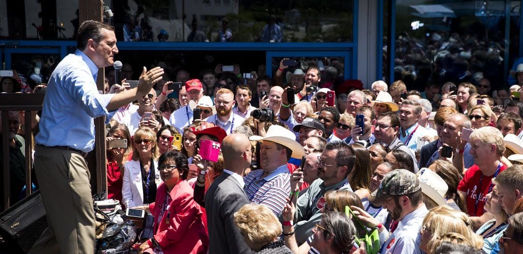 Texas Sen. Ted Cruz addressed supporters during a "thank you" event on the third day of the...