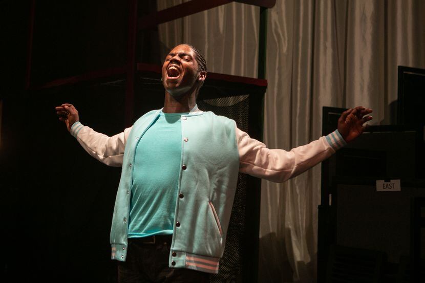 Aiden Valentine as Gabe Goodman in Theatre Three's production of the 2008 pop-rock musical...