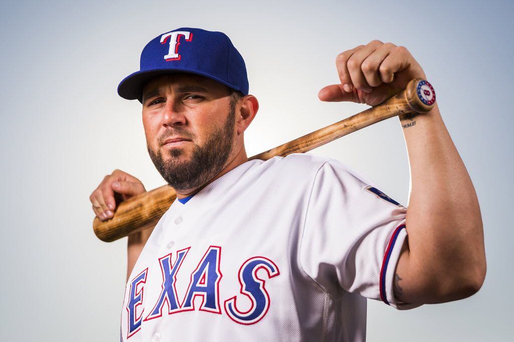Texas Rangers catcher Bobby Wilson photographed during spring training photo day at the...
