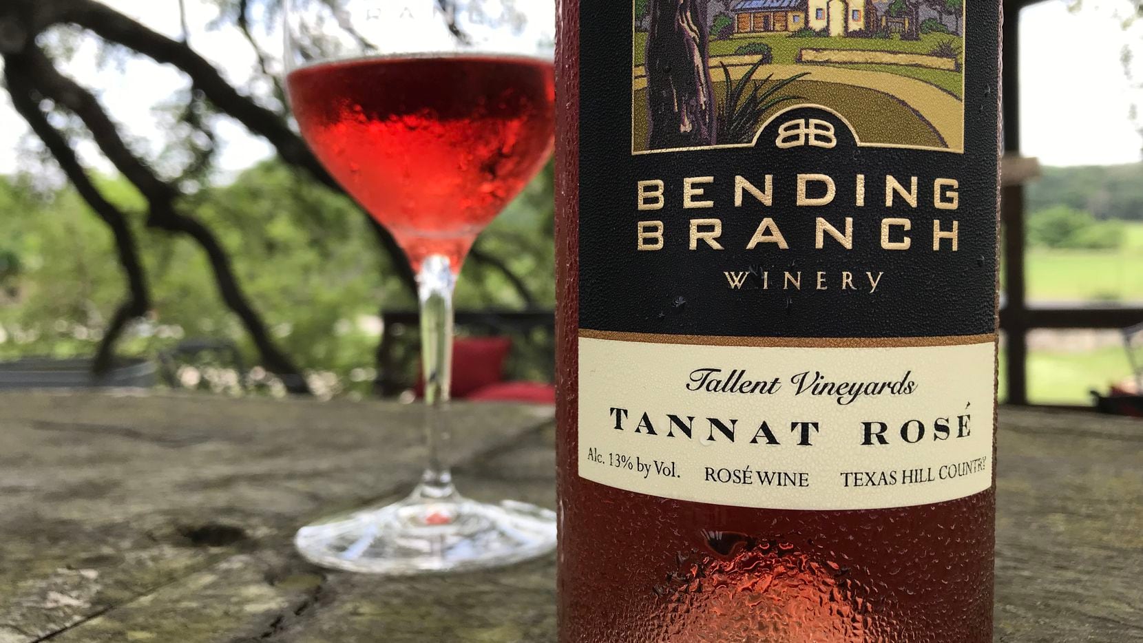 Bending Branch Winery's Tannat Rose wine, with grapes from Tallent Vineyards.