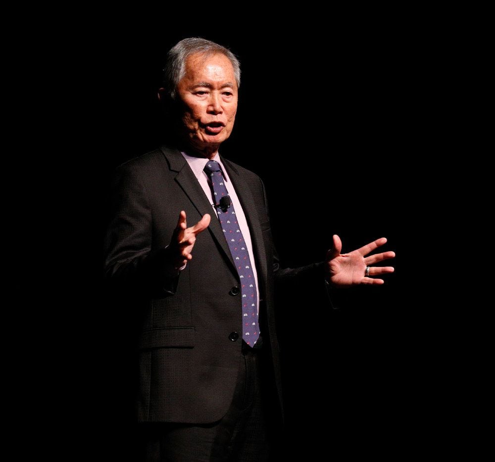 George Takei speaks during the Embrey Human Rights Program presented by the Dallas Holocaust...